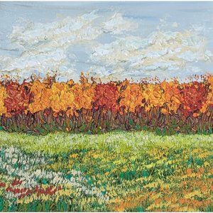 Autumn on My Mind Acrylic Mixed Media Painting